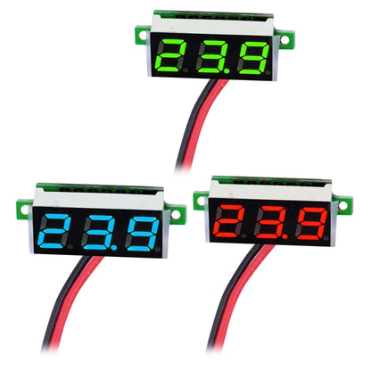 10 PCS 0.36 inch 2 Wires Digital Voltage Meter, Color Light Display, Measure Voltage: DC 2.5-30V (Blue) - Current & Voltage Tester by PMC Jewellery | Online Shopping South Africa | PMC Jewellery | Buy Now Pay Later Mobicred