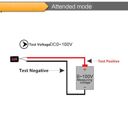 10 PCS 0.36 inch 3 Wires Digital Voltage Meter with Shell, Color Light Display, Measure Voltage: DC 0-100V (Red) - Current & Voltage Tester by PMC Jewellery | Online Shopping South Africa | PMC Jewellery | Buy Now Pay Later Mobicred