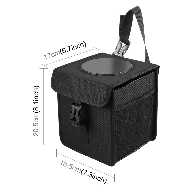 FUNADD Portable Folding Car Back Seat Hook Garbage Can Car Storage Box (Black) - Seat Accessories by FunAdd | Online Shopping South Africa | PMC Jewellery | Buy Now Pay Later Mobicred