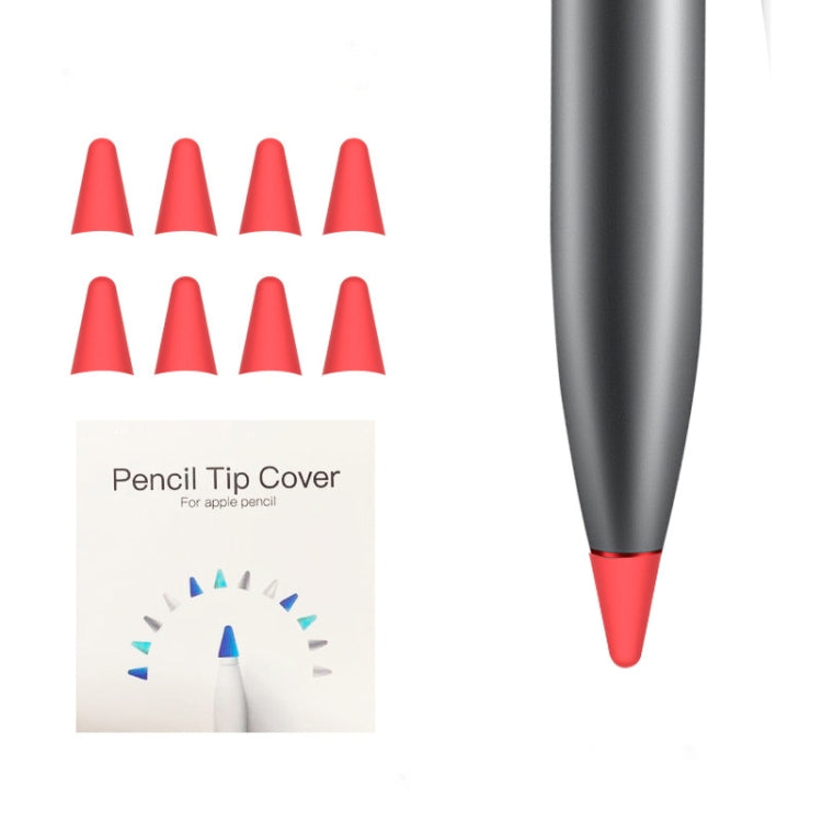 8 PCS Non-slip Mute Wear-resistant Nib Cover for M-pencil Lite (Red) - Pencil Accessories by PMC Jewellery | Online Shopping South Africa | PMC Jewellery | Buy Now Pay Later Mobicred