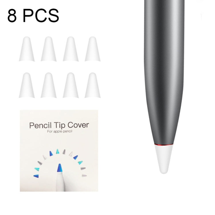 8 PCS Non-slip Mute Wear-resistant Nib Cover for M-pencil Lite (White) - Pencil Accessories by PMC Jewellery | Online Shopping South Africa | PMC Jewellery | Buy Now Pay Later Mobicred