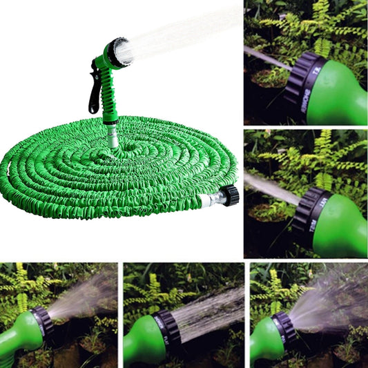 10-30m Telescopic Pipe Expandable Magic Flexible Garden Watering Hose with Spray Gun Set(Green) - Watering & Irrigation by PMC Jewellery | Online Shopping South Africa | PMC Jewellery | Buy Now Pay Later Mobicred