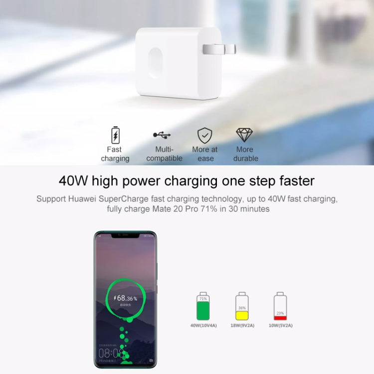 Original Huawei SuperCharge Wall Charger, 40W Max Fast Charging Version(White) - USB Charger by Huawei | Online Shopping South Africa | PMC Jewellery | Buy Now Pay Later Mobicred