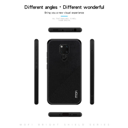 MOFI Shockproof TPU + PC + Cloth Pasted Case for Huawei Mate 20 X(Black) - Huawei Cases by MOFI | Online Shopping South Africa | PMC Jewellery