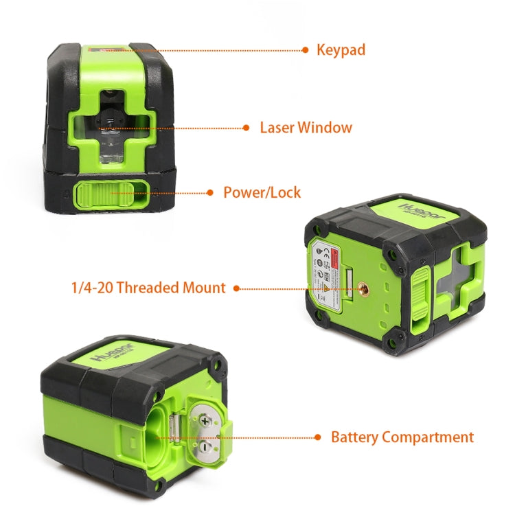 9011G 1V1H 15mW 2 Line Green Beam Laser Level Covering Walls and Floors(Green) - Laser Rangefinder by PMC Jewellery | Online Shopping South Africa | PMC Jewellery | Buy Now Pay Later Mobicred