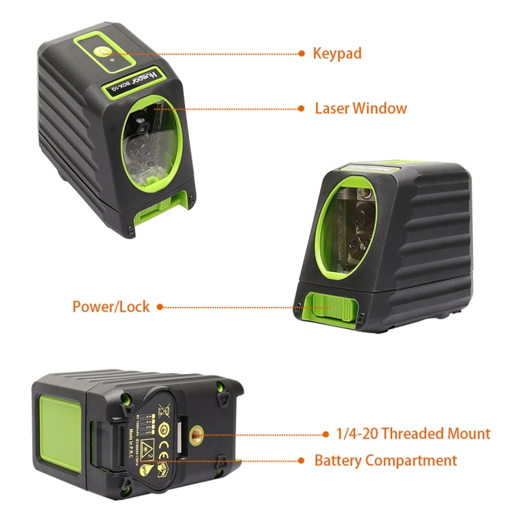 BOX-1R 1V1H 40mW & 10mW 2 Line Red Beam Laser Level Covering Walls and Floors (Red) - Laser Rangefinder by PMC Jewellery | Online Shopping South Africa | PMC Jewellery | Buy Now Pay Later Mobicred