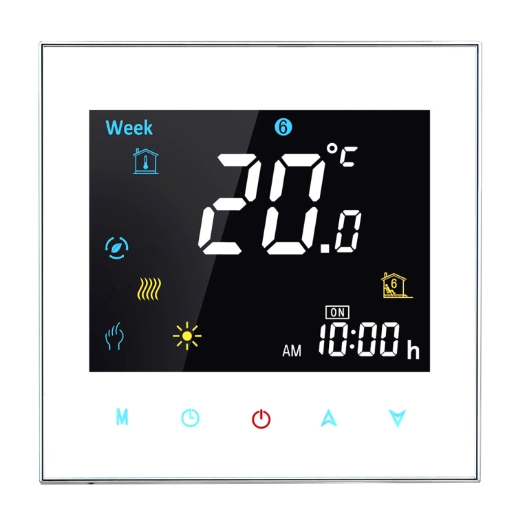 BHT-3001 16A Load Electronic Heating Type LCD Digital Heating Room Thermostat with Sensor, Display Clock / Temperature / Time / Week / Heat etc.(White) - Indoor Thermometer by PMC Jewellery | Online Shopping South Africa | PMC Jewellery | Buy Now Pay Later Mobicred