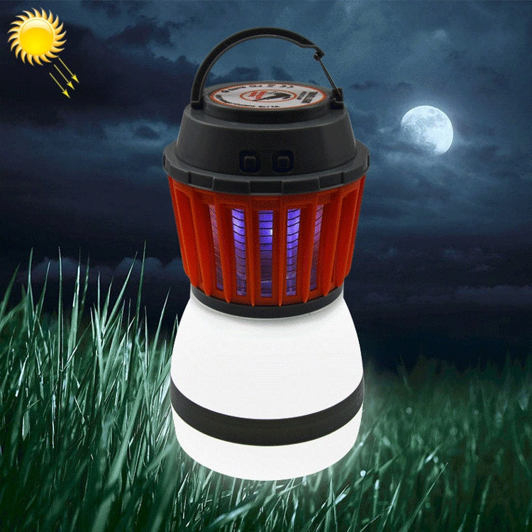 IP67 Waterproof LED Mosquito Killer Night Lamp Rechargeable Outdoor Travel Insects Flies Pest Killer with Solar Panel - Outdoor Insect Repellent by PMC Jewellery | Online Shopping South Africa | PMC Jewellery | Buy Now Pay Later Mobicred