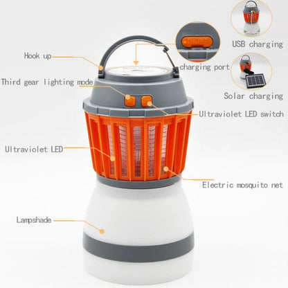 IP67 Waterproof LED Mosquito Killer Night Lamp Rechargeable Outdoor Travel Insects Flies Pest Killer with Solar Panel - Outdoor Insect Repellent by PMC Jewellery | Online Shopping South Africa | PMC Jewellery | Buy Now Pay Later Mobicred