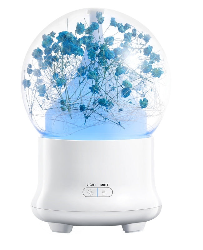 ML-824 100ML Gypsophila Flowers Aromatherapy Diffuser Air Humidifier with Colorful LED Light for Office / Home(Blue) - Air Purifiers & Accessories by PMC Jewellery | Online Shopping South Africa | PMC Jewellery | Buy Now Pay Later Mobicred