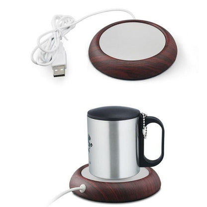 Wood Grain Marble Design USB Desktop Mug Cup Warmer Tea Coffee Drinks Heating Mat Pad, Random Color Delivery - USB Heater by PMC Jewellery | Online Shopping South Africa | PMC Jewellery | Buy Now Pay Later Mobicred