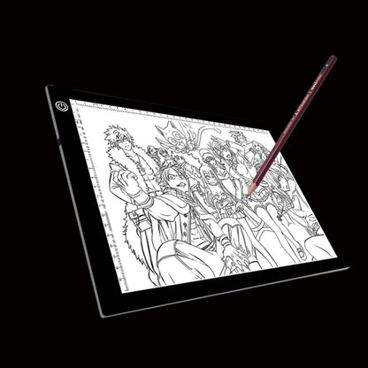 A4 Size 5W 5V LED Three Level of Brightness Dimmable Acrylic Copy Boards for Anime Sketch Drawing Sketchpad, with USB Cable & Plug, Size：240x360x5mm -  by PMC Jewellery | Online Shopping South Africa | PMC Jewellery | Buy Now Pay Later Mobicred