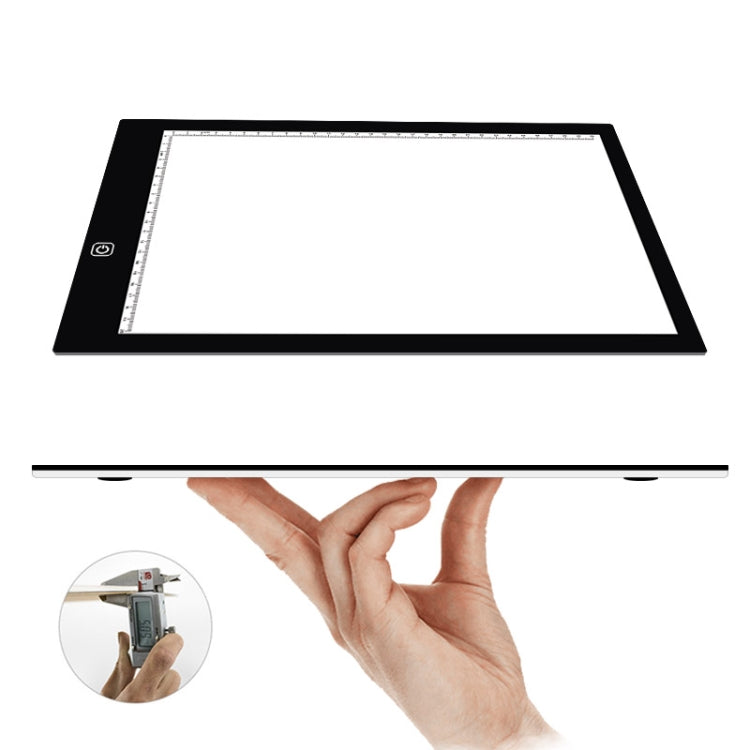 A4 Size 5W 5V LED Three Level of Brightness Dimmable Acrylic Copy Boards for Anime Sketch Drawing Sketchpad, with USB Cable & Plug, Size：240x360x5mm -  by PMC Jewellery | Online Shopping South Africa | PMC Jewellery | Buy Now Pay Later Mobicred