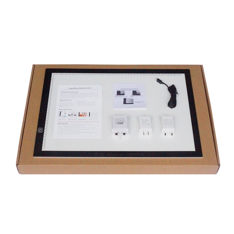 A3 Size 8W 5V LED Ultra-thin Stepless Dimming Acrylic Copy Boards for Anime Sketch Drawing Sketchpad, with USB Cable & Plug -  by PMC Jewellery | Online Shopping South Africa | PMC Jewellery | Buy Now Pay Later Mobicred