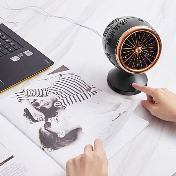 Portable Adjustable Mini USB Charging Air Convection Cycle Desktop Electric Fan Air Cooler, Support 2 Speed Control (Black) - Electric Fans by PMC Jewellery | Online Shopping South Africa | PMC Jewellery | Buy Now Pay Later Mobicred