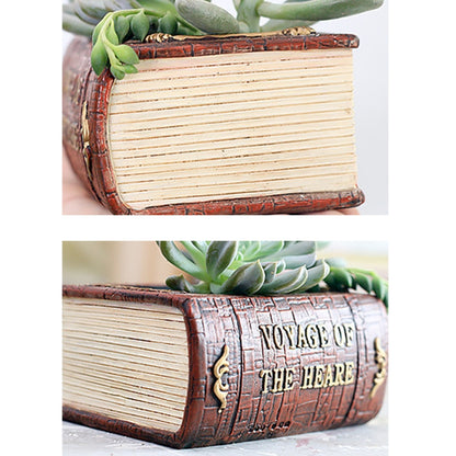 Retro Literature Book Pots Vintage Book Flower Pot Planter for Flower Succulent Cacti Herbs Plant Bed Box Case FlowerPot, Size: 10.5*8*5cm - Flower Pots & Planters by PMC Jewellery | Online Shopping South Africa | PMC Jewellery