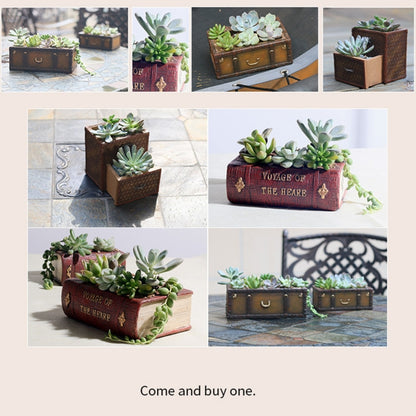 Retro Literature Book Pots Vintage Book Flower Pot Planter for Flower Succulent Cacti Herbs Plant Bed Box Case FlowerPot, Size: 10.5*8*5cm - Flower Pots & Planters by PMC Jewellery | Online Shopping South Africa | PMC Jewellery