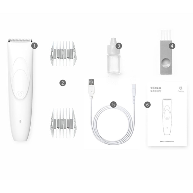 Original Xiaomi Youpin Pawbby Dog Professional Razor Pet Grooming Clippers Electric Rechargeable Safety Haircut Machine(White) - Brushes & Combs by Xiaomi | Online Shopping South Africa | PMC Jewellery | Buy Now Pay Later Mobicred