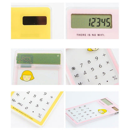 8 Digits LED Screen Calculator with Transparent Touch Pad & Solar Panel, Random Color Delivery - Calculator by PMC Jewellery | Online Shopping South Africa | PMC Jewellery