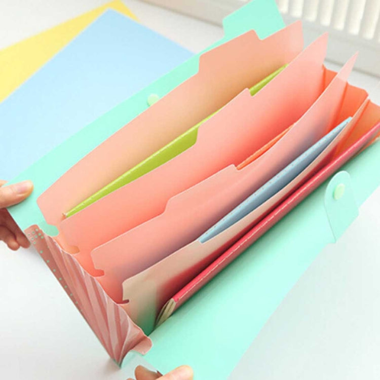 Candy Color Document Bag Multilayer 5 Into the Folder, Random Color Delivery - File Folder by PMC Jewellery | Online Shopping South Africa | PMC Jewellery | Buy Now Pay Later Mobicred