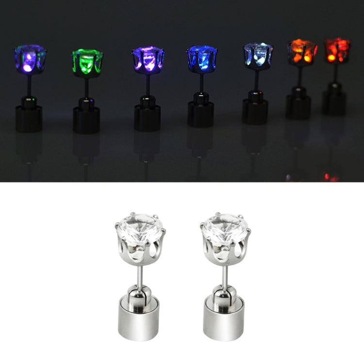 1 Pair Fashion LED Earrings Glowing Light Up Diamond Earring Stud(Colour) - Stud Earrings & Earrings by PMC Jewellery | Online Shopping South Africa | PMC Jewellery | Buy Now Pay Later Mobicred