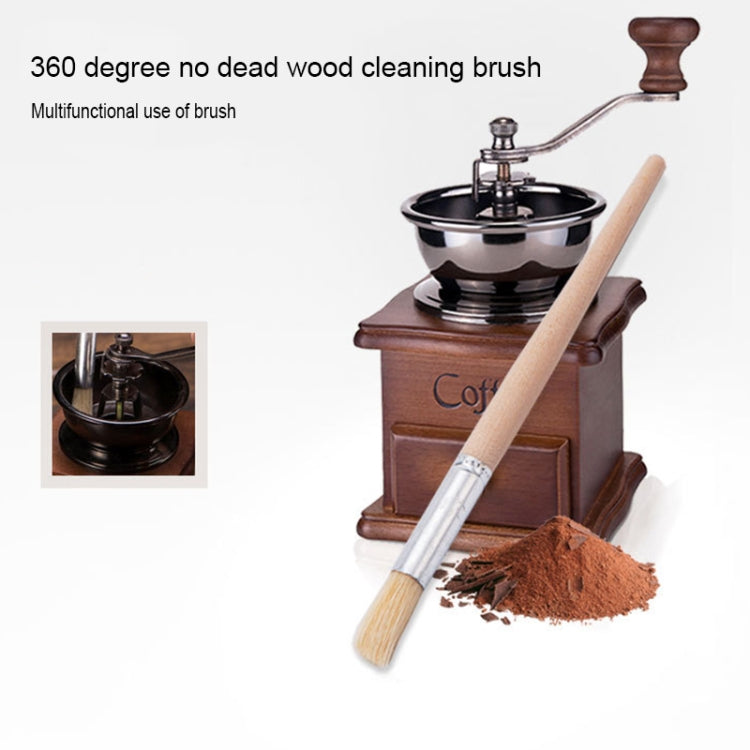 2 PCS Wood Handle Bristles Coffee Grinder Dusting Cleaning Brush, Length: 19.5cm - Coffee Tools by PMC Jewellery | Online Shopping South Africa | PMC Jewellery | Buy Now Pay Later Mobicred