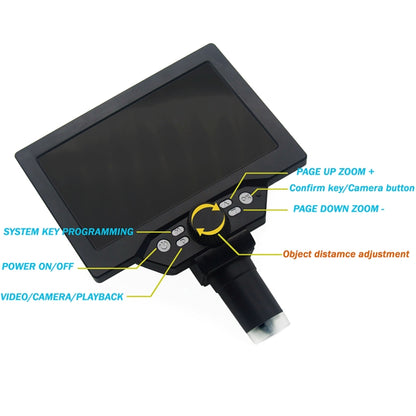 G1200 7 inch LCD Screen 1200X Portable Electronic Digital Desktop Stand Microscope, UK Plug - Digital Microscope by PMC Jewellery | Online Shopping South Africa | PMC Jewellery | Buy Now Pay Later Mobicred