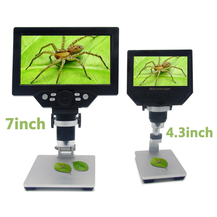 G1200 7 inch LCD Screen 1200X Portable Electronic Digital Desktop Stand Microscope, UK Plug - Digital Microscope by PMC Jewellery | Online Shopping South Africa | PMC Jewellery | Buy Now Pay Later Mobicred