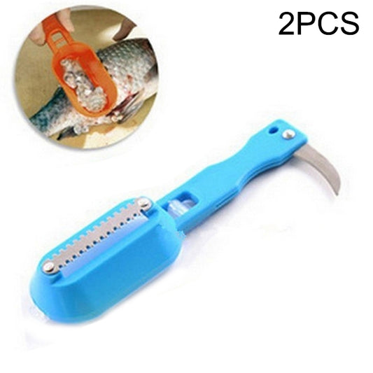 2 PCS Kitchen Essential Fish Scraper Fish Scale Planing Knife with Cover (Blue) - Gadgets by PMC Jewellery | Online Shopping South Africa | PMC Jewellery | Buy Now Pay Later Mobicred