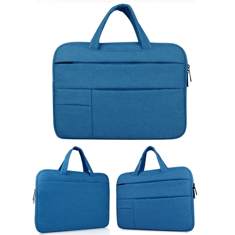 Universal Multiple Pockets Wearable Oxford Cloth Soft Portable Leisurely Handle Laptop Tablet Bag, For 14 inch and Below Macbook, Samsung, Lenovo, Sony, DELL Alienware, CHUWI, ASUS, HP (Blue) - 15 inch by PMC Jewellery | Online Shopping South Africa | PMC Jewellery | Buy Now Pay Later Mobicred