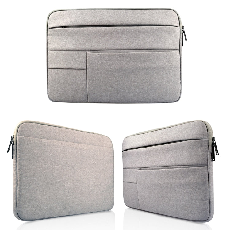 Universal Multiple Pockets Wearable Oxford Cloth Soft Portable Leisurely Laptop Tablet Bag, For 14 inch and Below Macbook, Samsung, Lenovo, Sony, DELL Alienware, CHUWI, ASUS, HP(Grey) - 15 inch by PMC Jewellery | Online Shopping South Africa | PMC Jewellery | Buy Now Pay Later Mobicred