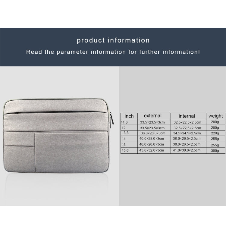 Universal Multiple Pockets Wearable Oxford Cloth Soft Portable Leisurely Laptop Tablet Bag, For 15.6 inch and Below Macbook, Samsung, Lenovo, Sony, DELL Alienware, CHUWI, ASUS, HP (Grey) - 15.6 - 17 inch by PMC Jewellery | Online Shopping South Africa | PMC Jewellery | Buy Now Pay Later Mobicred