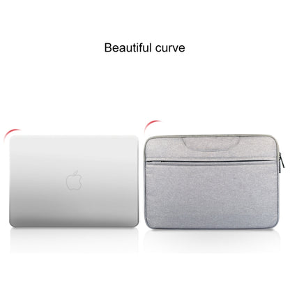 Breathable Wear-resistant Shoulder Handheld Zipper Laptop Bag, For 12 inch and Below Macbook, Samsung, Lenovo, Sony, DELL Alienware, CHUWI, ASUS, HP(Grey) - 12.1 inch by PMC Jewellery | Online Shopping South Africa | PMC Jewellery | Buy Now Pay Later Mobicred