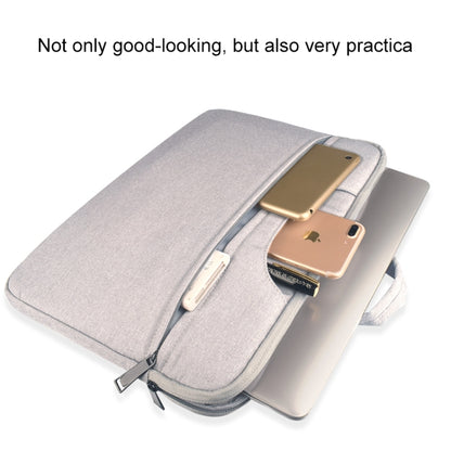 Breathable Wear-resistant Shoulder Handheld Zipper Laptop Bag, For 13.3 inch and Below Macbook, Samsung, Lenovo, Sony, DELL Alienware, CHUWI, ASUS, HP (Grey) - 13.3 inch by PMC Jewellery | Online Shopping South Africa | PMC Jewellery | Buy Now Pay Later Mobicred