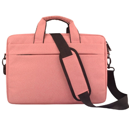 Breathable Wear-resistant Thin and Light Fashion Shoulder Handheld Zipper Laptop Bag with Shoulder Strap, For 13.3 inch and Below Macbook, Samsung, Lenovo, Sony, DELL Alienware, CHUWI, ASUS, HP(Pink) - 13.3 inch by PMC Jewellery | Online Shopping South Africa | PMC Jewellery | Buy Now Pay Later Mobicred