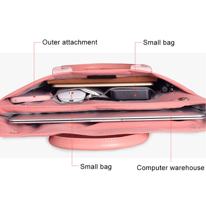 15.4 inch Universal Wearable Soft Handle Portable Laptop Tablet Bag, For Macbook, Samsung, Lenovo, Sony, DELL Alienware, CHUWI, ASUS, HP(Pink) - 15 inch by PMC Jewellery | Online Shopping South Africa | PMC Jewellery | Buy Now Pay Later Mobicred