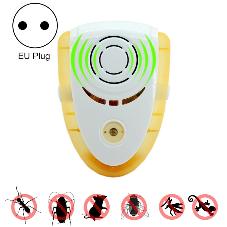 6W Electronic Ultrasonic Electromagnetic Wave Anti Mosquito Rat Insect Pest Repeller with Light, EU Plug, AC 90-240V, Random Color Delivery (Yellow) - Repellents by PMC Jewellery | Online Shopping South Africa | PMC Jewellery | Buy Now Pay Later Mobicred