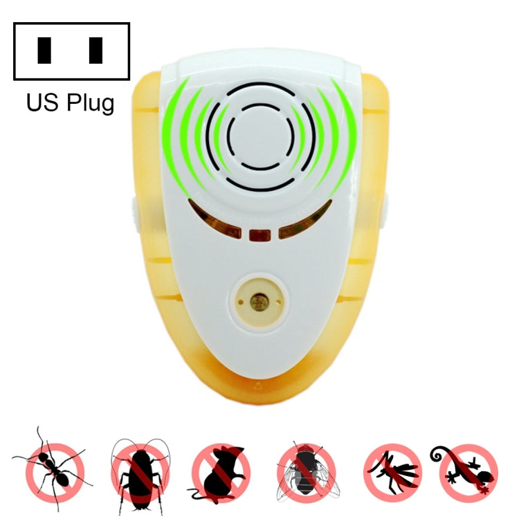 6W Electronic Ultrasonic Electromagnetic Wave Anti Mosquito Rat Insect Pest Repeller with Light, US Plug, AC 90-240V, Random Color Delivery (Yellow) - Repellents by PMC Jewellery | Online Shopping South Africa | PMC Jewellery | Buy Now Pay Later Mobicred