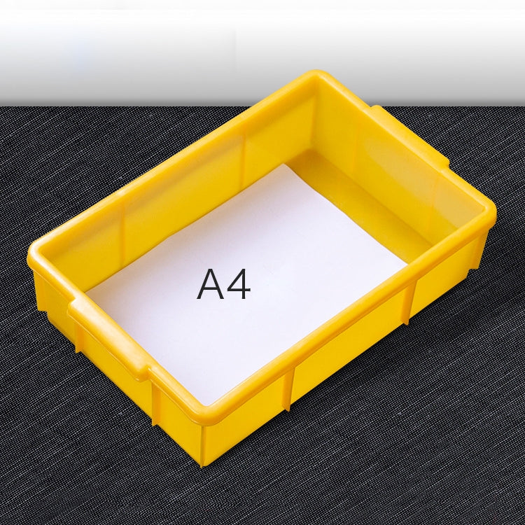 Thick Multi-function Material Box Brand New Flat Plastic Parts Box Tool Box, Size: 38.3cm x 24.2cm x 9.8cm(Yellow) - Storage Bags & Boxes by PMC Jewellery | Online Shopping South Africa | PMC Jewellery | Buy Now Pay Later Mobicred