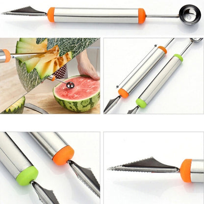 Multifunctional 2 in 1 Melon Baller Scoop Spoon with Fruit Carving Knife Salads Desserts Scooper, Random Color Delivery - Gadgets by PMC Jewellery | Online Shopping South Africa | PMC Jewellery | Buy Now Pay Later Mobicred