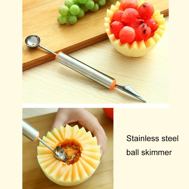 Multifunctional 2 in 1 Melon Baller Scoop Spoon with Fruit Carving Knife Salads Desserts Scooper, Random Color Delivery - Gadgets by PMC Jewellery | Online Shopping South Africa | PMC Jewellery | Buy Now Pay Later Mobicred