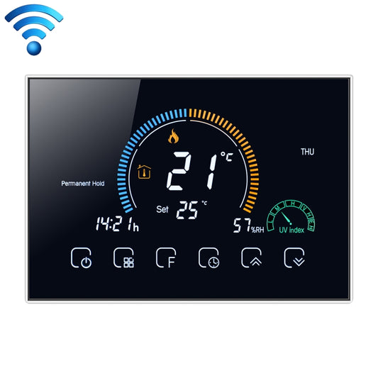 BHT-8000-GALW Control Water Heating Energy-saving and Environmentally-friendly Smart Home Negative Display LCD Screen Round Room Thermostat with WiFi(Black) - Thermostat & Thermometer by PMC Jewellery | Online Shopping South Africa | PMC Jewellery | Buy Now Pay Later Mobicred