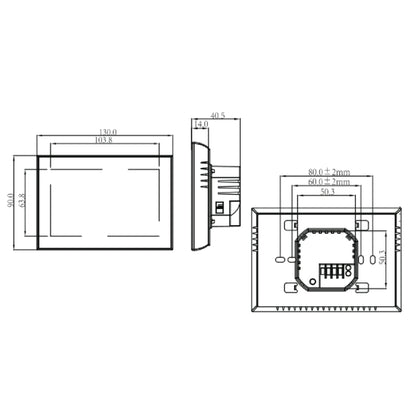 BHT-8000-GC Controlling Water/Gas Boiler Heating Energy-saving and Environmentally-friendly Smart Home Negative Display LCD Screen Round Room Thermostat without WiFi(White) - Thermostat & Thermometer by PMC Jewellery | Online Shopping South Africa | PMC Jewellery | Buy Now Pay Later Mobicred