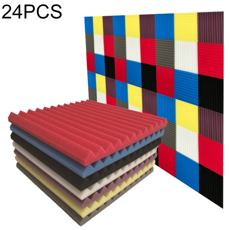 24 PCS Recording Studio Drum Room Acoustic Foam, Random Color Delivery - Windshield by PMC Jewellery | Online Shopping South Africa | PMC Jewellery | Buy Now Pay Later Mobicred