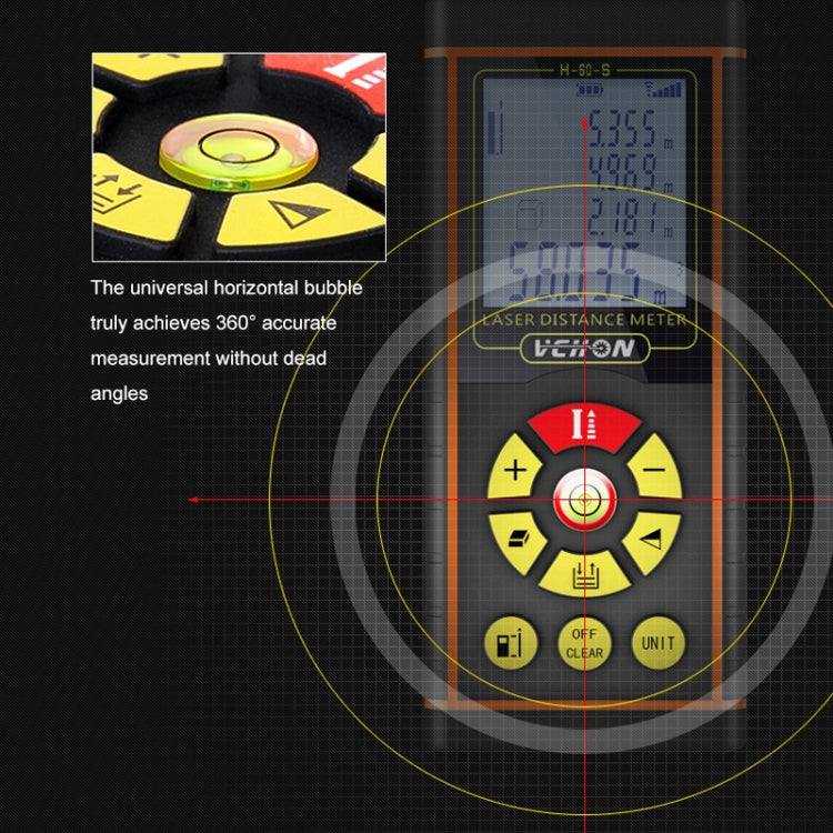 VCHON 80m Handheld Rechargeable Voice Laser Rangefinder High Precision Infrared Room Measuring Instrument Electronic Laser Ruler - Laser Rangefinder by PMC Jewellery | Online Shopping South Africa | PMC Jewellery | Buy Now Pay Later Mobicred