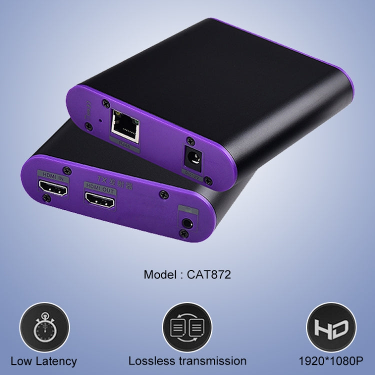 CAT872 HDMI Extender (Receiver & Sender) over CAT5e/CAT6 Cable , Transmission Distance: 200m (UK Plug) - Amplifier by PMC Jewellery | Online Shopping South Africa | PMC Jewellery | Buy Now Pay Later Mobicred