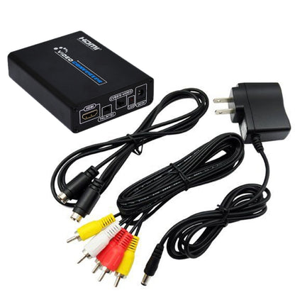 HDMI to Composite / AV S-Video Converter RCA CVBS/L/R Video Converter Adapter, UK Plug - Converter by PMC Jewellery | Online Shopping South Africa | PMC Jewellery | Buy Now Pay Later Mobicred