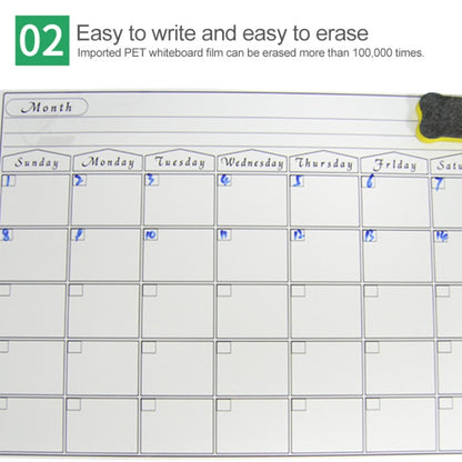 Magnetic Monthly Planner Refrigerator Magnet PET Magnetic Soft Whiteboard, Size: 29.7cm x 42cm (Blue) - Message Boards by PMC Jewellery | Online Shopping South Africa | PMC Jewellery