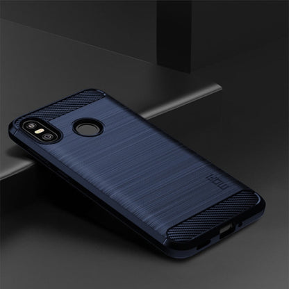 MOFI Brushed Texture Carbon Fiber Soft TPU Case for HTC U12 Life(Blue) - HTC by MOFI | Online Shopping South Africa | PMC Jewellery | Buy Now Pay Later Mobicred