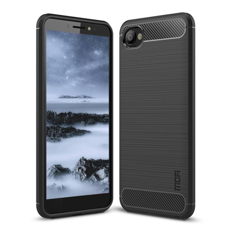 MOFI Brushed Texture Carbon Fiber Soft TPU Case for HTC Desire 12(Black) - HTC by MOFI | Online Shopping South Africa | PMC Jewellery | Buy Now Pay Later Mobicred